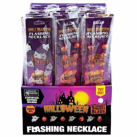 Shawshank Ledz Magic Seasons Halloween Flashing Bulb Necklace Plastic 1 pk 900219-12